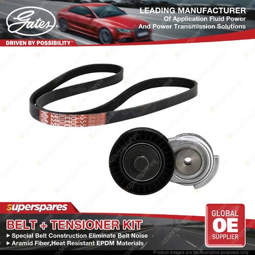 Gates Belt & Tensioner Kit for Ford Focus DYK DYL LW Kuga TF Mondeo BG 2.0L