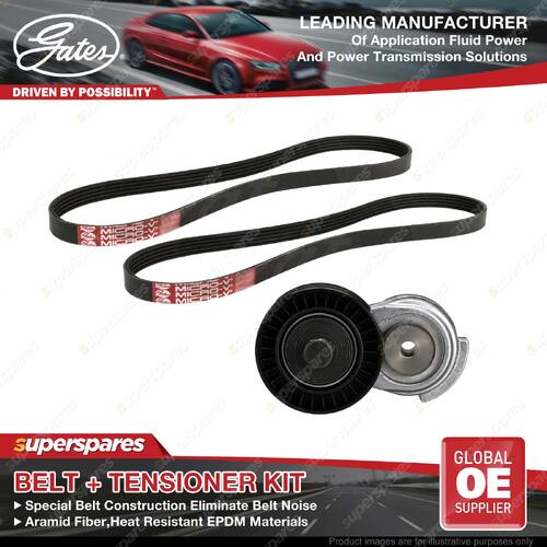 Gates Belt & Tensioner Kit for Mazda Tribute EP 3.0L 4A 152kW AJ03 2004-2008