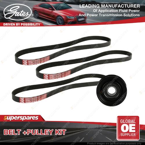 Gates Belt & Pulley Kit for Audi A4 Quattro 8D2 8D5 1.8L Petrol 1994-2001