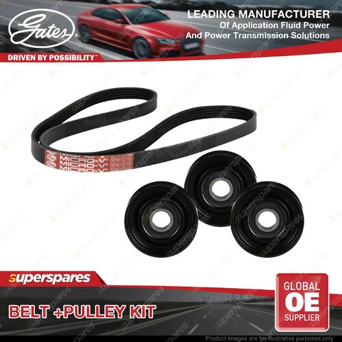 Gates Belt & Pulley Kit for BMW Z3 E36 3.2L 236kW S50B326S1 S50B326S3 1997-2001