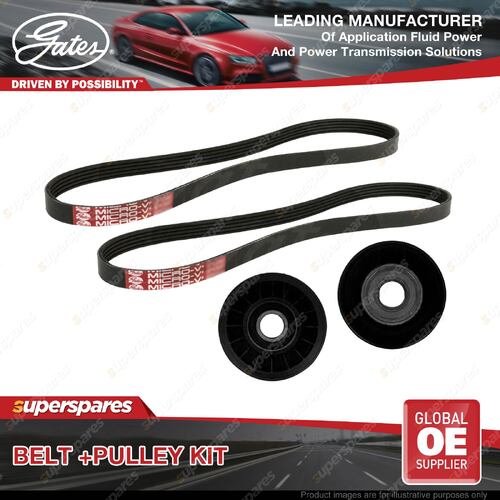 Gates Belt & Pulley Kit for Holden Commodore VU 3.8L 152kW LN3 2000-2002