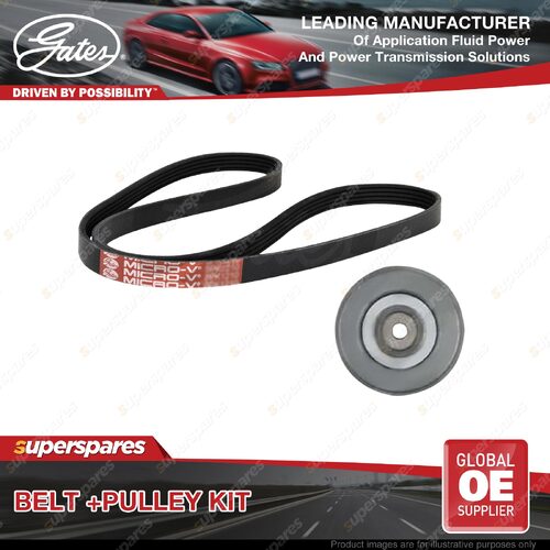 Gates Belt & Pulley Kit for Mitsubishi Pajero V23C 3.5L 140kW 6G74DOHC 2000-2004