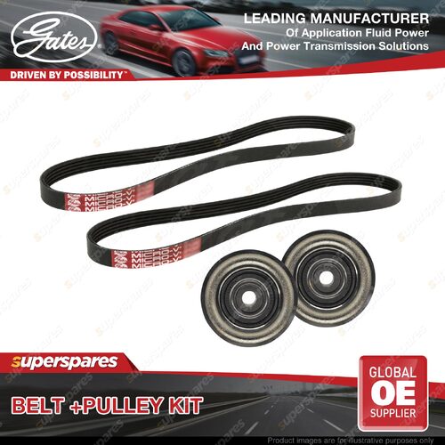 Gates Belt & Pulley Kit for Mitsubishi Triton MQ KL1T KL2T 2.4L 4N15 2015-ON