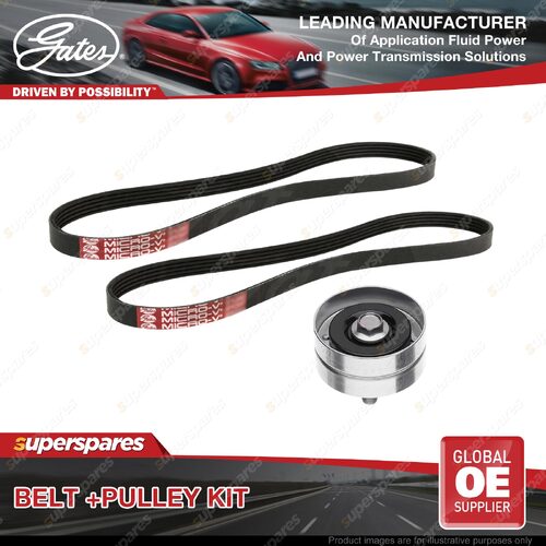 Gates Belt & Pulley Kit for Toyota Landcruiser 100 FZJ105 4.5L 165kW 1FZFE