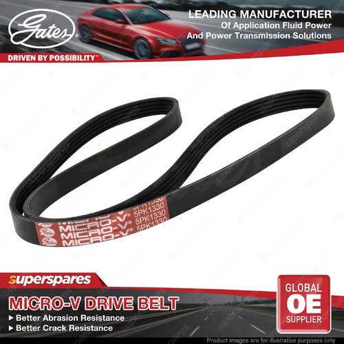 Gates P/S Micro-V Drive Belt for Mitsubishi Lancer Galant EA2A EA2W 1330mm