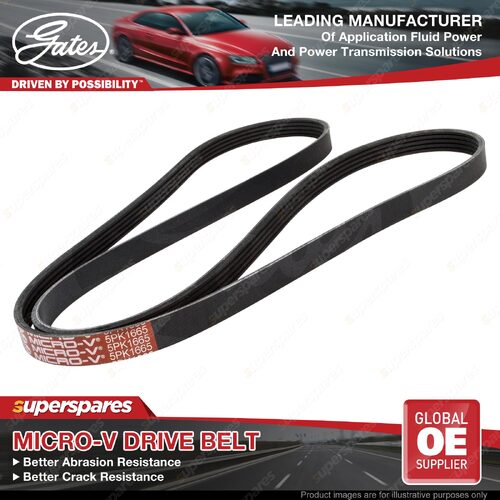 Gates Alternator Micro-V Drive Belt for Holden Spark MP 1.4L 73kW FWD Petrol