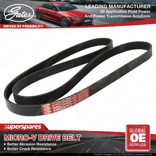 Gates Alt Micro-V Drive Belt for Audi A4 8E2 8E5 8EC 8ED 8H7 8HE A6 4F2 4F5 C6