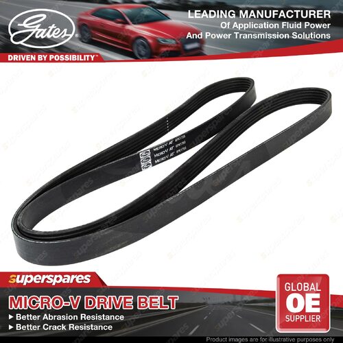 Gates A/C Micro-V Ribbed Belt for Holden Calais VT VX VY Caprice WK WH