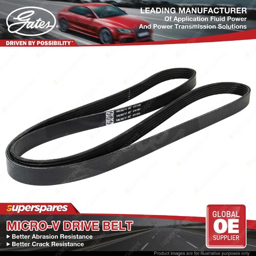 Gates Alt Micro-V Drive Belt for Alfa Romeo 147 156 GT GTV Spider With A/C