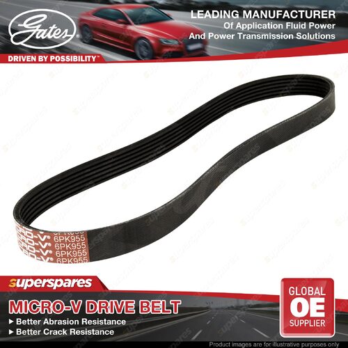 Gates Alternator Micro-V Drive Belt for Kia Ceed ED Proceed JD Rio UB 1.4 1.6L