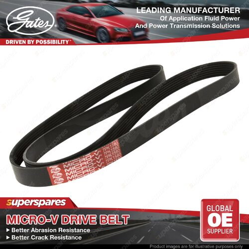 Gates Alternator Micro-V Drive Belt for Land Rover Defender LDH Length 1580mm