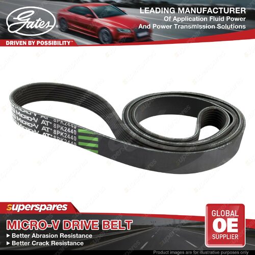 Gates Alt Micro-V Belt for Mercedes Benz S-Class W140 3.2L with air conditioning