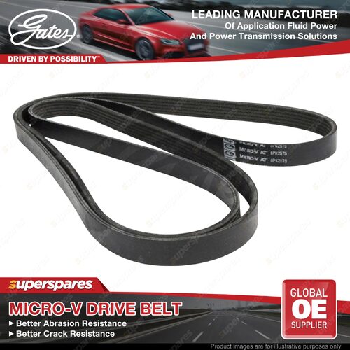 Gates Alt Micro-V Drive Belt for Jeep Compass MK49 M6 Patriot MK74 With A/C