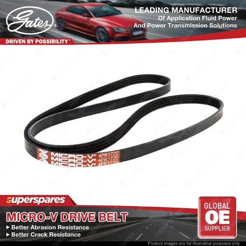 Gates Air Conditioning Micro-V Ribbed Belt for Toyota Landcruiser HDJ100 4.2L