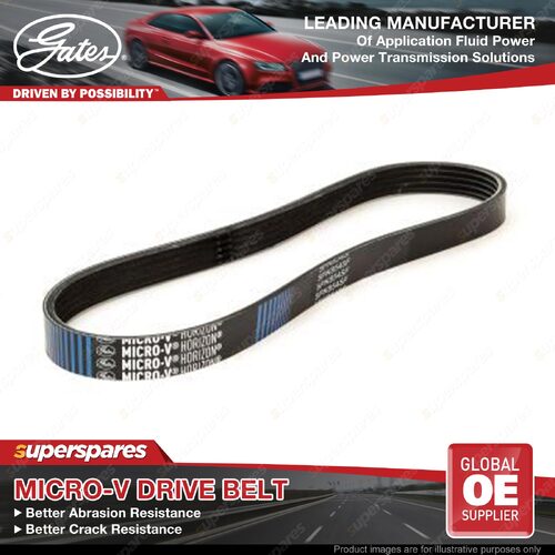 Gates Air Conditioning Micro-V Ribbed Belt for Nissan Navara D23 2.3L