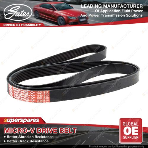 Gates Alt Micro-V Belt for Toyota Hiace KLH12 KLH22 Landcruiser KDJ150 KDJ155