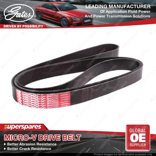 Gates Alt Micro-V Belt for Toyota Landcruiser VDJ76 VDJ78 VDJ79 VDJ200 4.5 07-On