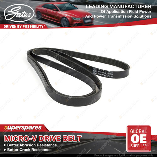 Gates Alternator Micro-V Drive Belt for Chery J11 1.6L SQRE4G16 2014-On