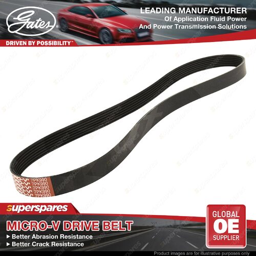 Gates Alt Micro-V Drive Belt for Mazda BT-50 TFR40JPR TFR40JDR 3.0L 4JJ3-TCX