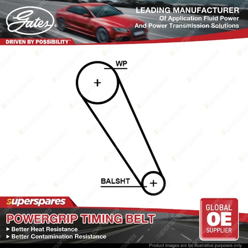 Gates Timing Belt for Audi A1 8X A3 8V A4 B8 8K B9 8W A5 8F7 8T3 8TA F5 A6 Q5 TT