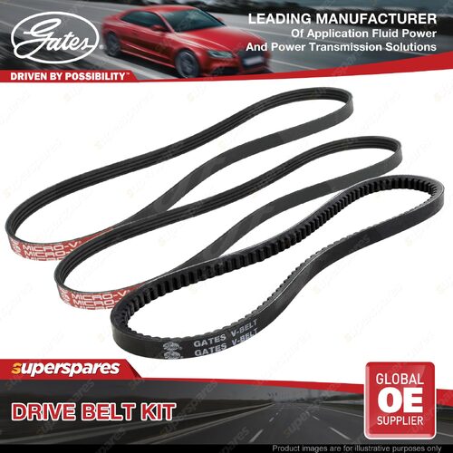 Gates A/C & Alt & Water Pump Drive Belt Kit for Volkswagen Passat 3B2 3B5 1.8L