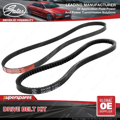 Gates A/C & Alternator Drive Belt Kit for Daihatsu Mira L200 L201 0.7L 30kW