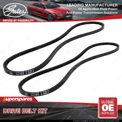 Gates A/C & Alternator Drive Belt Kit for Daihatsu Move L601 0.8L 31kW 1997-1999