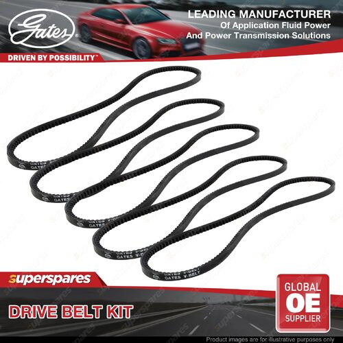 Gates A/C & Alt & P/S Drive Belt Kit for Nissan Patrol Y61 GR GU 4.5 TB45E 145kW