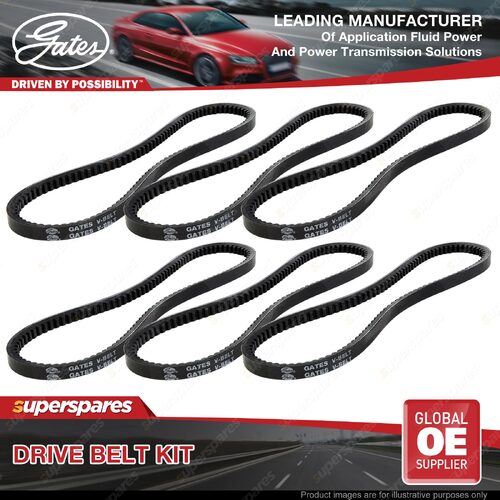 Gates A/C & Alt & P/S Drive Belt Kit for Mitsubishi Delica P05V P15V 2.5L 51kW