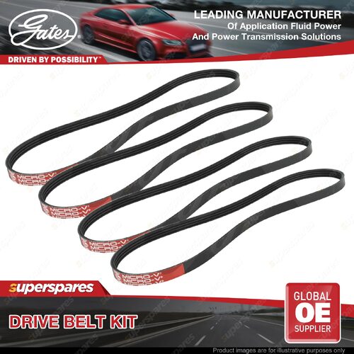 Gates Alt & P/S Drive Belt Kit for Mazda 626 GC1 2.0L 88kW 08/85-01/86