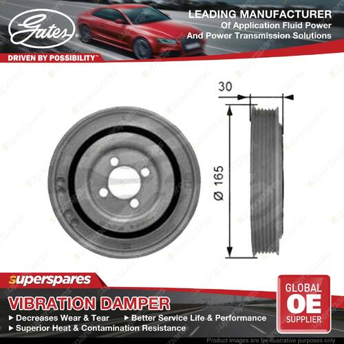 Gates Harmonic Balancer for Fiat Panda 169 Punto 188 1.3L 51KW 03-12