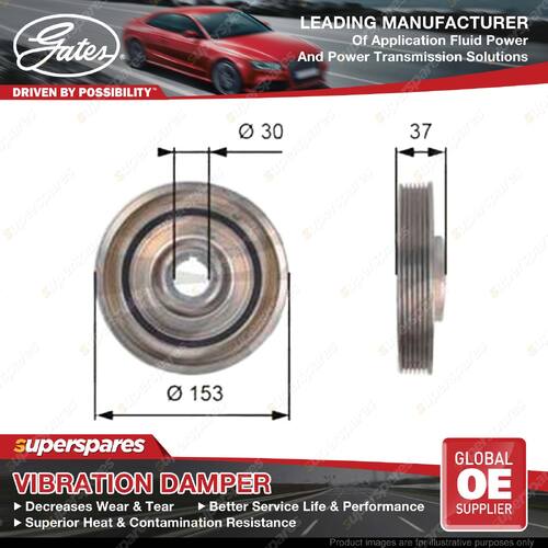 Gates Harmonic Balancer for Citroen C4 Grand Picasso C5 Dispatch DS4 DS5