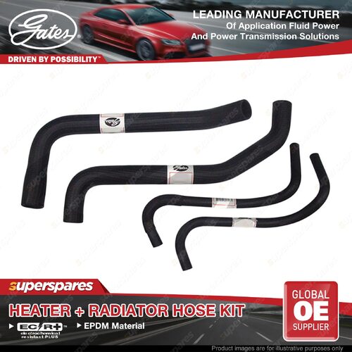 Gates Heater + Radiator Hose Kit for Toyota Corolla AE111 1.6L 4AFE 79kW 81kW