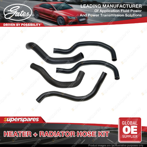 Gates Heater + Radiator Hose Kit for Holden Jackaroo UBS 2.6L 4ZE1 85kW Pack 5