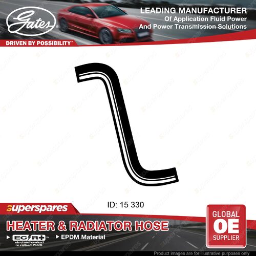 Gates Molded Heater Hose for Ford Laser KE 1.6L 100kW 101kW 1987-1990