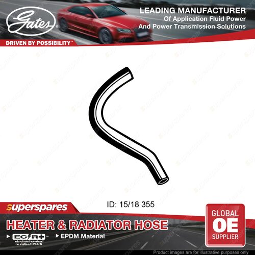 Gates Heater Hose for Holden Commodore VL Sedan Wagon 3.0L Length 355mm