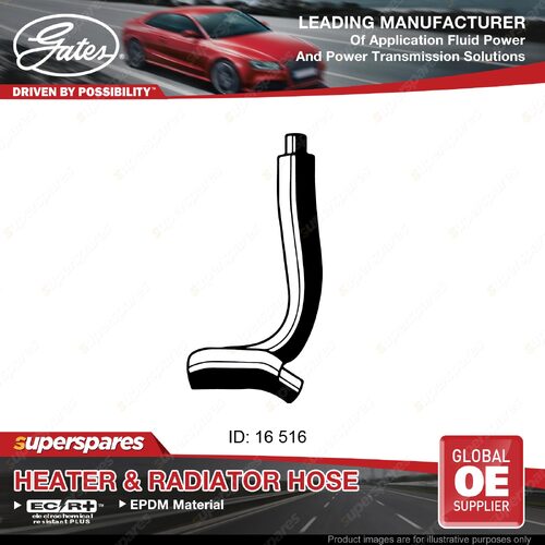 Gates Right Heater Hose for Ford Telstar AT 2.0L 68KW 70KW 1987-1989