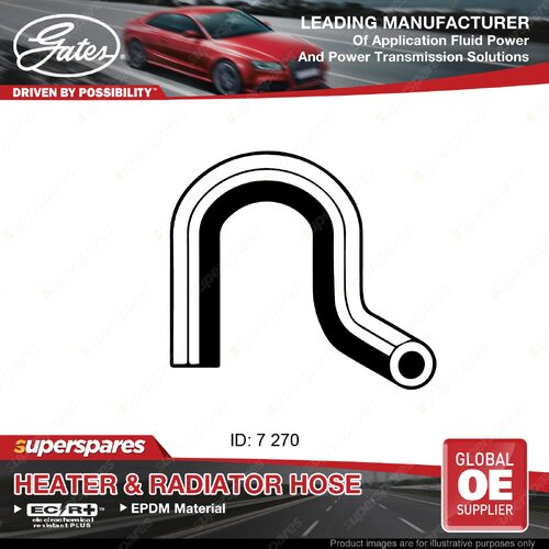 Gates Molded Heater Hose for Ford Laser KH B6 BP 1.6L 1.8L 270mm 91-94