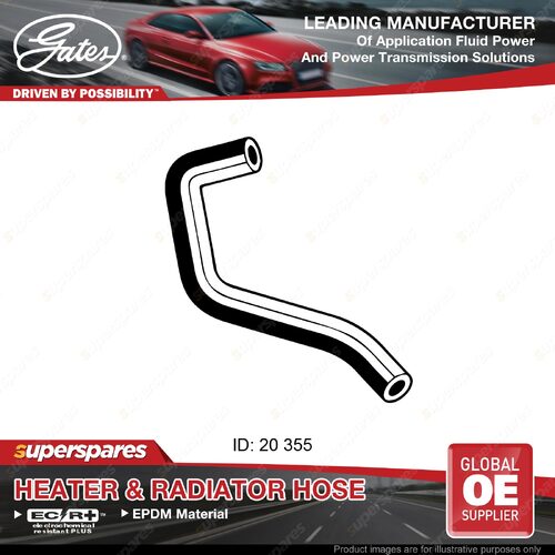 Gates Molded Heater Hose for Holden Barina SB 1.6L Pipe 1 to engine