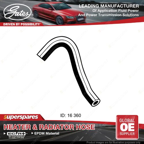 Gates Heater Hose for Mazda 626 GE Hatchback KL 2.5L 121KW Length 360mm