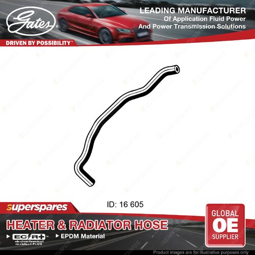 Gates Molded Heater Hose for Holden Rodeo TFR55 TFS55 2.8L 05/90-02/03