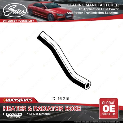 Gates Molded Heater Hose for Holden Rodeo TFR16 2.3L Engine to pipe 2