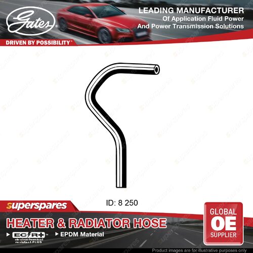 Gates Heater Hose for Nissan Bluebird U13 2.4L 06/92-05/97 Length 250mm