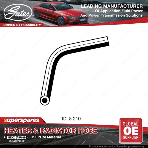 Gates Heater Hose for Nissan Bluebird U13 2.4L 06/92-05/97 Length 210mm