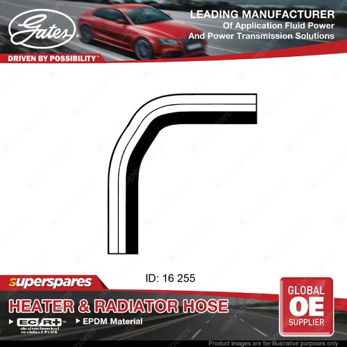 Gates Inlet Heater Hose for Toyota Landcruiser HJ61 4.0L Length 255mm