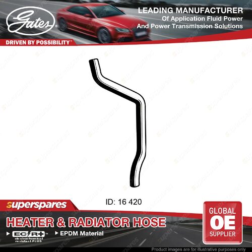 Gates Right Heater Hose for Ford Laser KN KQ KN III B6 ZM 1.6L 99-01