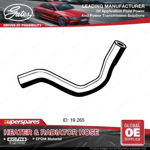 Gates Heater Hose for Holden Astra AH Z18XE 1.8L 90KW Bypass tube