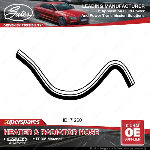 Gates Molded Heater Hose for Nissan Patrol Y61 GR GU ZD30D Length 260mm