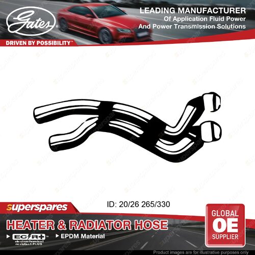 Gates Heater Hose for Holden Astra AH Z18 XER 1.8L 103KW 04/07-03/10