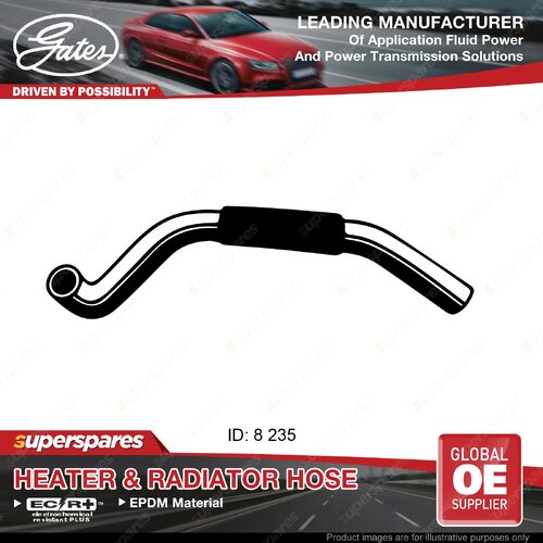 Gates Heater Hose for Toyota Cressida MX83 3.0L 10/88-01/93 Length 235mm